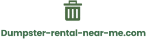 Dumpster rental directory logo showing a clean and simple dumpster icon