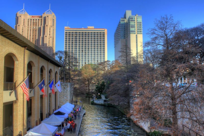 A view of San Antonio, Texas near the River Walk used for San Antonio dumpster rental directory card